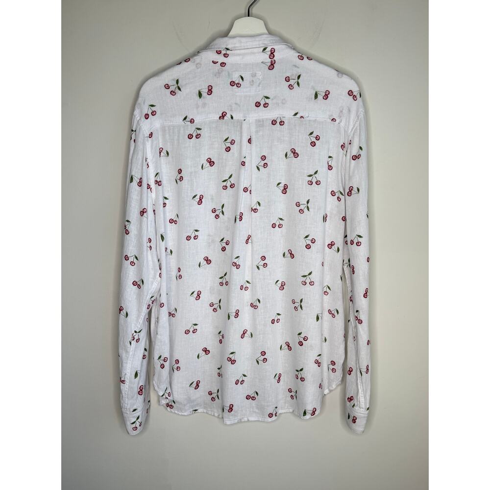 Rails Charli Cherry Print Long Sleeve Button-Up Shirt. - Picture 10 of 12